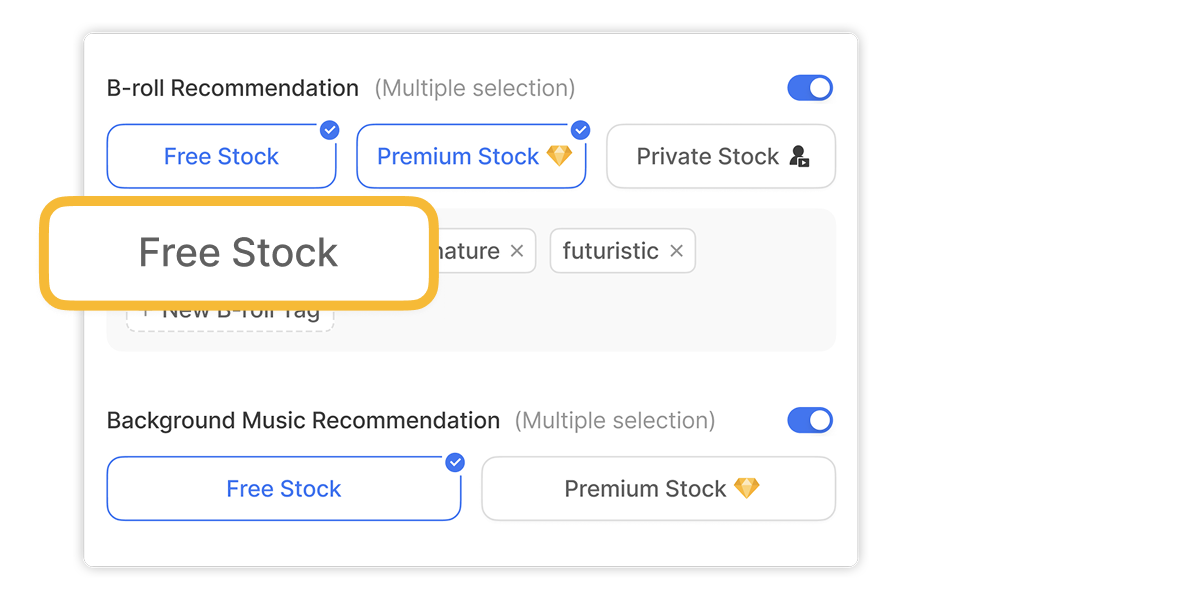Generate your video with Visla’s AI, which matches scenes in your project to the perfect piece of free video stock footage.